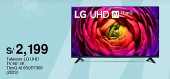 Metro Televisor LG UHD TV 65" 4K ThinQ Al 65UR7300 oferta