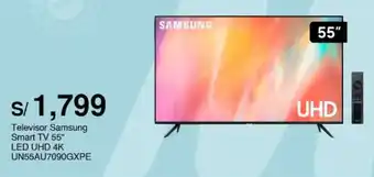 Metro Televisor Samsung Smart TV 55" LED UHD 4K UN55AU7090GXPE oferta