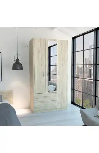 Tiendas EFE Clóset z-90 3 puertas 2 cajones duna oferta