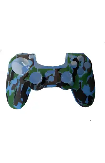Tiendas EFE Funda silicona mando ps4 camuflado - celeste oferta