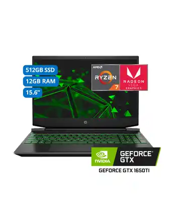 Tiendas EFE Laptop hp 15.6"; fhd amd ryzen 7 12gb 512gb ssd 15-ec1029la oferta
