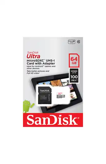 Tiendas EFE Memoria sandisk ultra micro sdhc with adapter 64gb oferta