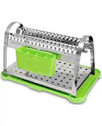 Tiendas EFE Escurridor de platos facusa piramidal - verde oferta