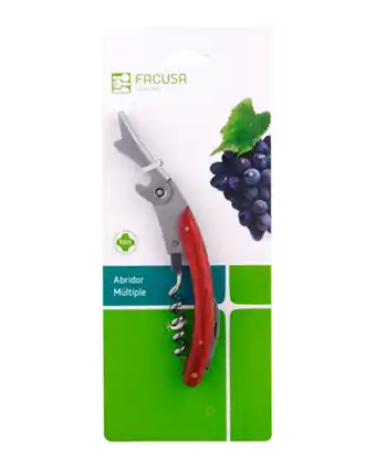 Tiendas EFE Sacacorcho múltiple facusa mango de madera oferta
