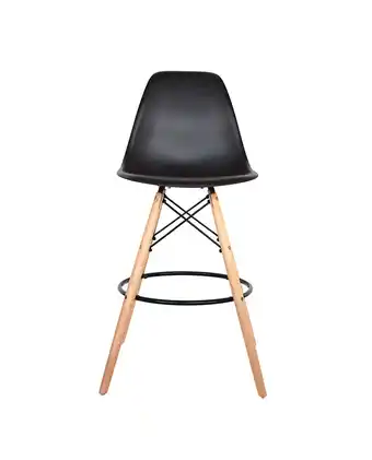 Tiendas EFE Silla fija de diseño eames negra cajero oferta