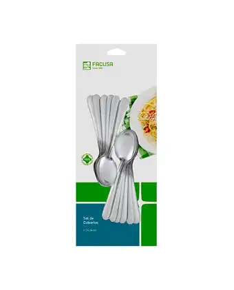 Tiendas EFE Set de cubiertos de mesa facusa x 12 cucharitas de té mod. 12 oferta