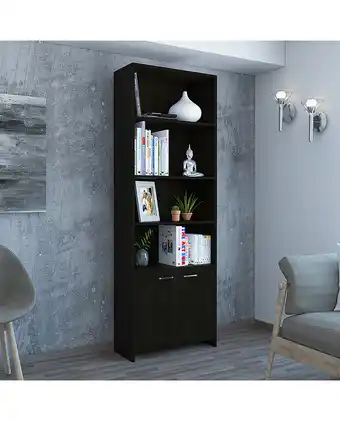 Tiendas EFE Biblioteca lisa 1.80 con puertas tuhome - wengue oferta