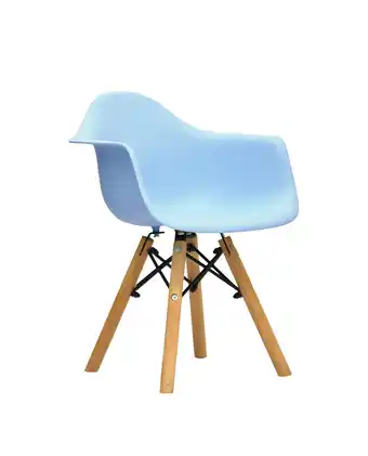 Tiendas EFE Silla fija para niños eames con brazo celeste oferta