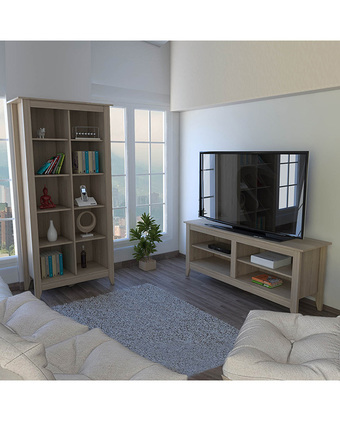Tiendas EFE Rack tuhome tv 65 + librero essential - rovere oferta
