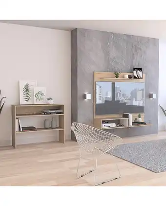 Tiendas EFE Panel tv 55 + arrimo tuhome - rovere / blanco oferta