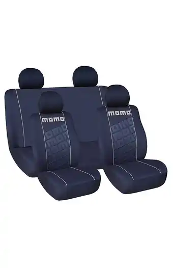 Tiendas EFE Set cubre asiento momo 10 piezas negro - gris masc06g oferta