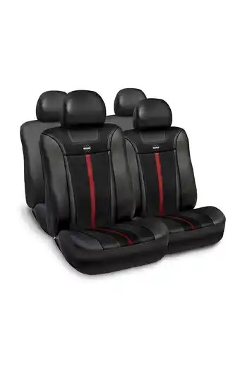 Tiendas EFE Kit cubre asiento de cuero fibre carbón oferta