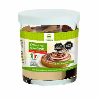 Tottus Crema de avellanas bicolor oferta