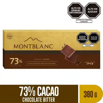 Tottus Chocolate bitter cacao 380 gr oferta