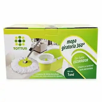 Tottus Balde con mopa giratoria verde oferta