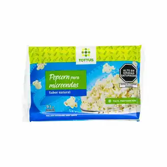Tottus Pop corn para microondas sabor natural oferta