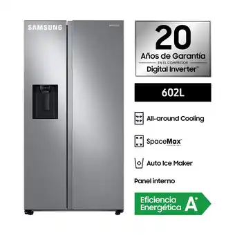 Tottus Refrigeradora 602l sbs space max plateada rs60t5200s9/pe oferta