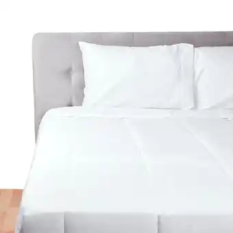 Tottus Cubrecama solido blanco 1.5 pz oferta