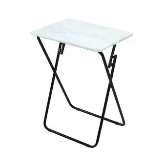 Tottus Mesa auxiliar plegable color marmol oferta