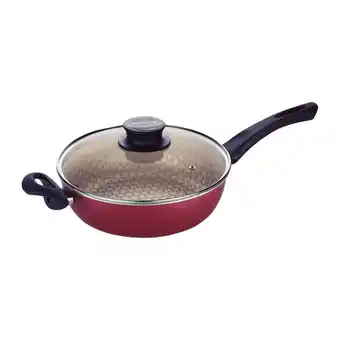 Tottus Sartén alta con tapa paris rojo 24 cm oferta
