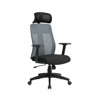 Tottus Silla telma c/cabecera negro/gris giratoria oferta