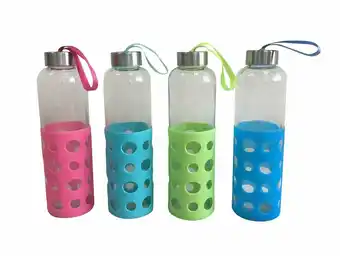 Tottus Botella vidrio silicona 600ml oferta