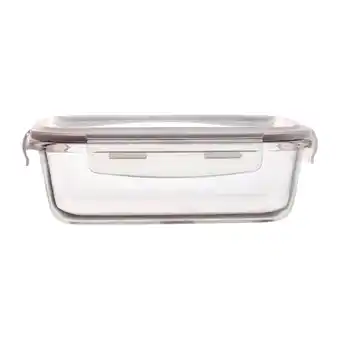 Tottus Taper hermetico de vidrio rectangular 640 ml oferta