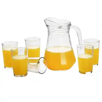 Tottus Jarra 1.2 lt + 6 vasos 8 oz oferta