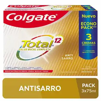 Pasta dental colgate total 12 antisarro