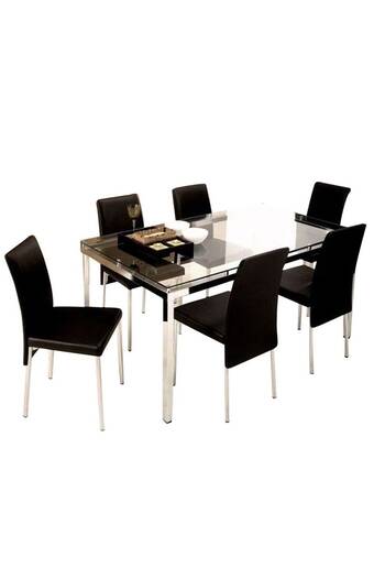 Tiendas EFE Juego de comedor decohome wente + 6 sillas oferta