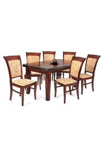 Tiendas EFE Comedor decohome mónaco + 6 sillas almendra oferta
