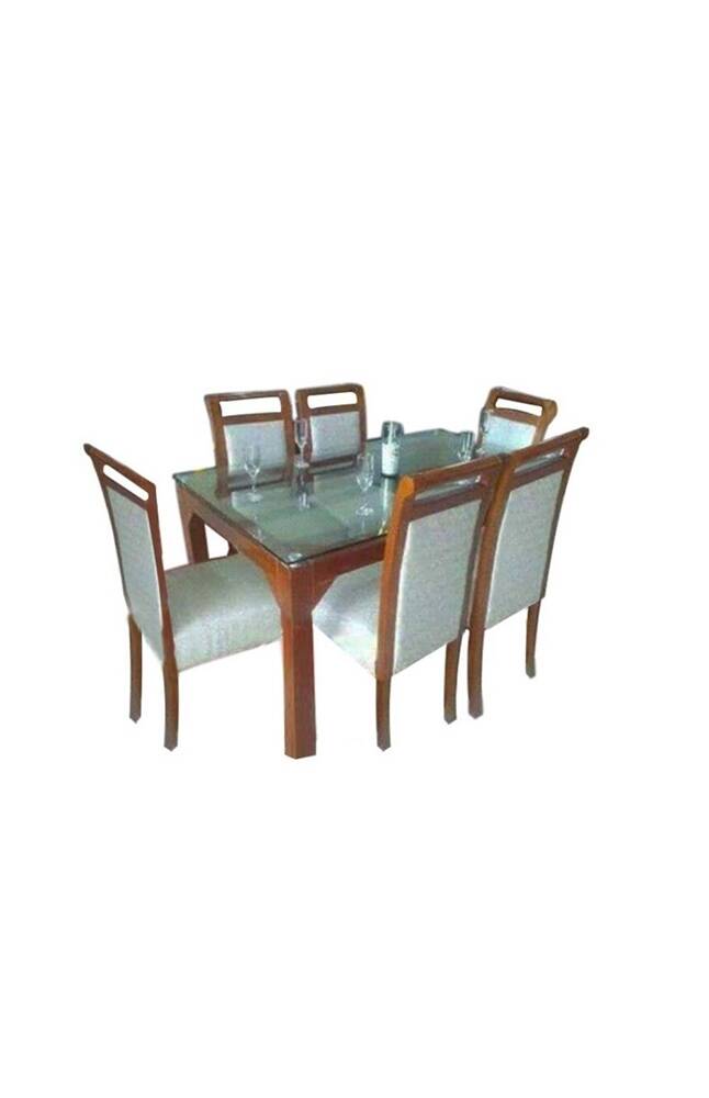 Tiendas EFE Juego de comedor decohome mavarro + 6 sillas oferta