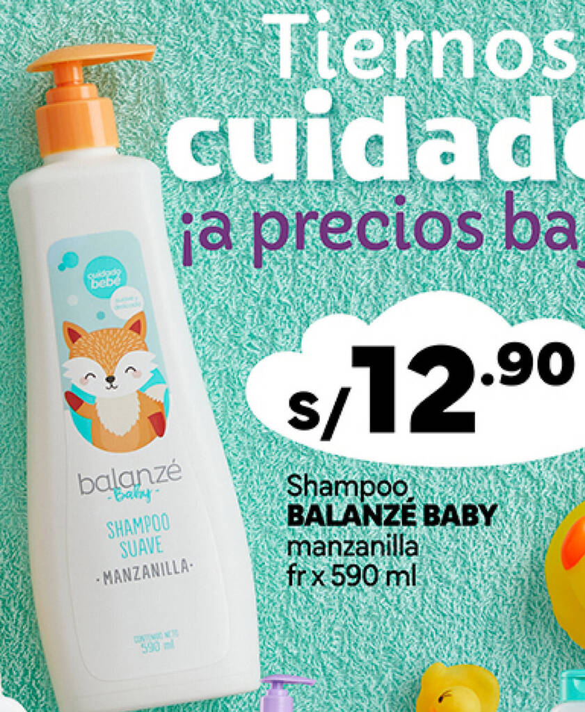Plaza Vea Shampoo BALANZE BABY manzanilla fr x 590 ml oferta