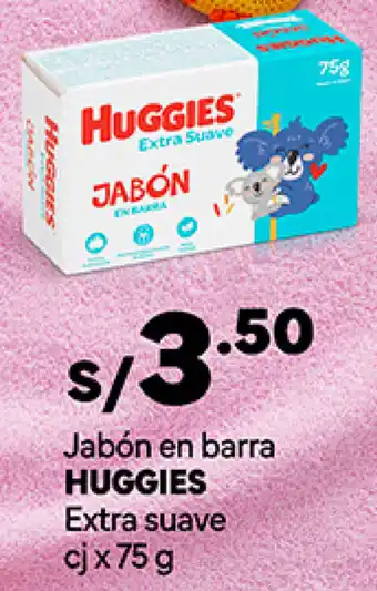 Plaza Vea HUGGIES Jabón en barra Extra suave cj x 75 g oferta