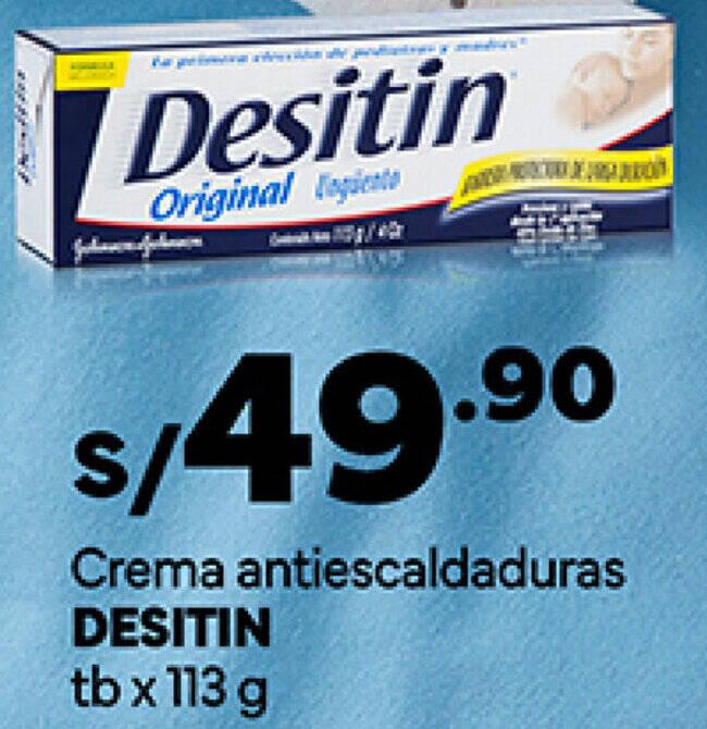 Plaza Vea DESTIN Crema antiescaldaduras tb x 113 g oferta