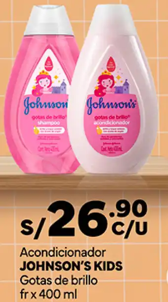Plaza Vea Acondicionador JOHNSON'S KIDS Gotas de brillo fr x 400 ml oferta