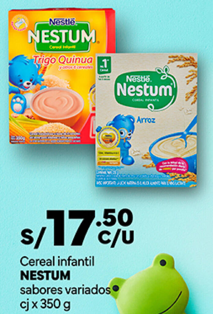 Plaza Vea Cereal infantil NESTUM sabores variados cj x 350 g oferta