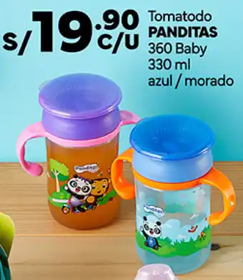 Plaza Vea PANDITAS Tomatodo 360 Baby 330 ml azul / morado oferta