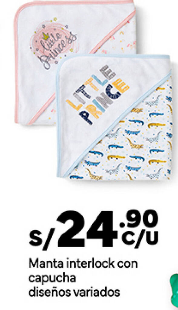 Plaza Vea Manta interlock con capucha diseños variados oferta