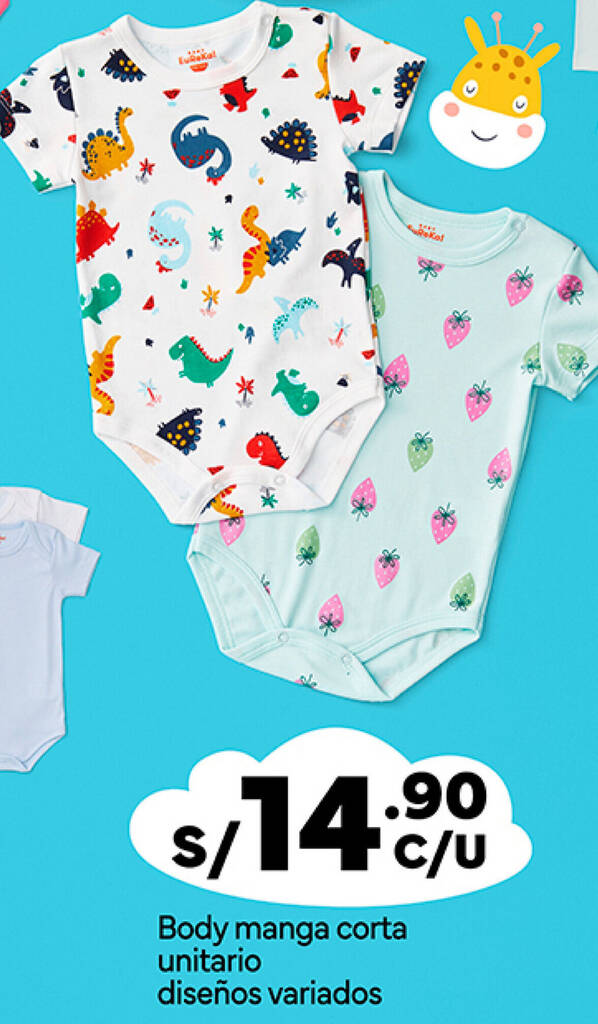 Plaza Vea Body manga corta unitario diseños variados oferta