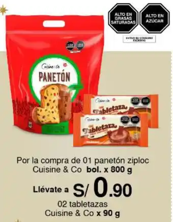 Metro Por la compra de 01 panetón ziploc Cuisine & Co bol. x 800 g oferta