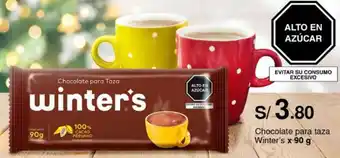 Metro Chocolate para taza Winter's x 90 g oferta