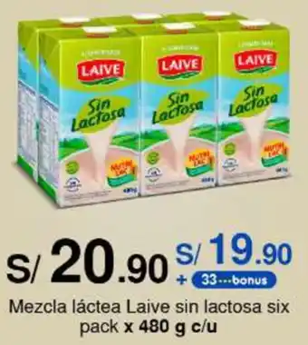 Metro Mezcla láctea Laive sin lactosa six pack x 480 g c/u oferta