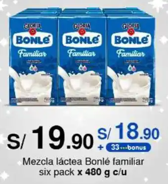 Metro Mezcla láctea Bonlé familiar six pack x 480 g c/u oferta