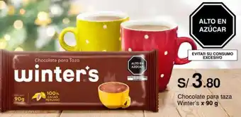 Metro Chocolate para taza Winter's x 90 g oferta