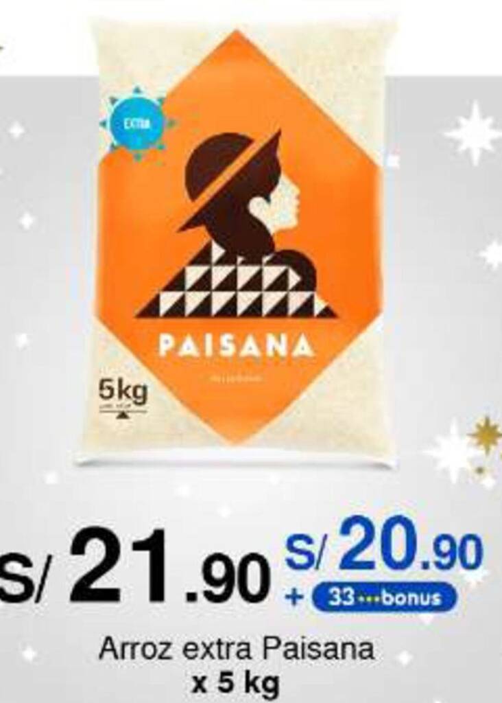 Metro Arroz extra Paisana x 5 kg oferta