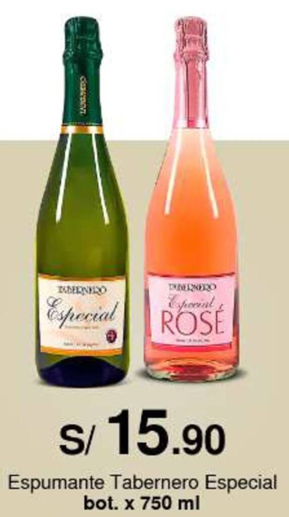 Metro Espumante Tabernero Especial bot. x 750 ml oferta