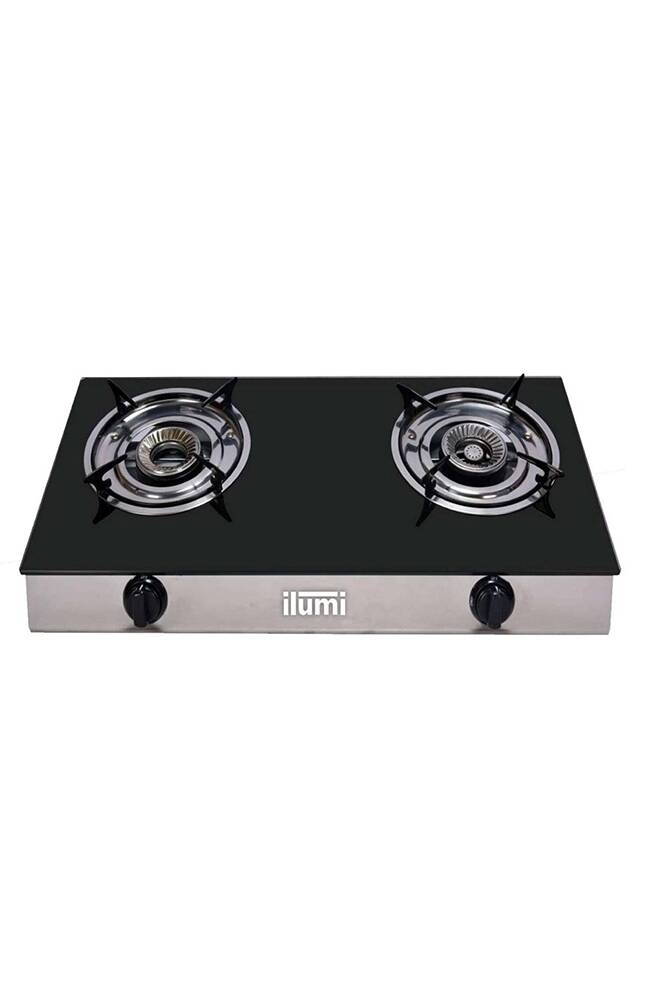 Tiendas EFE Cocina de mesa ilumi a gas 2 quemadores 10cm jcg-2000tg negro oferta