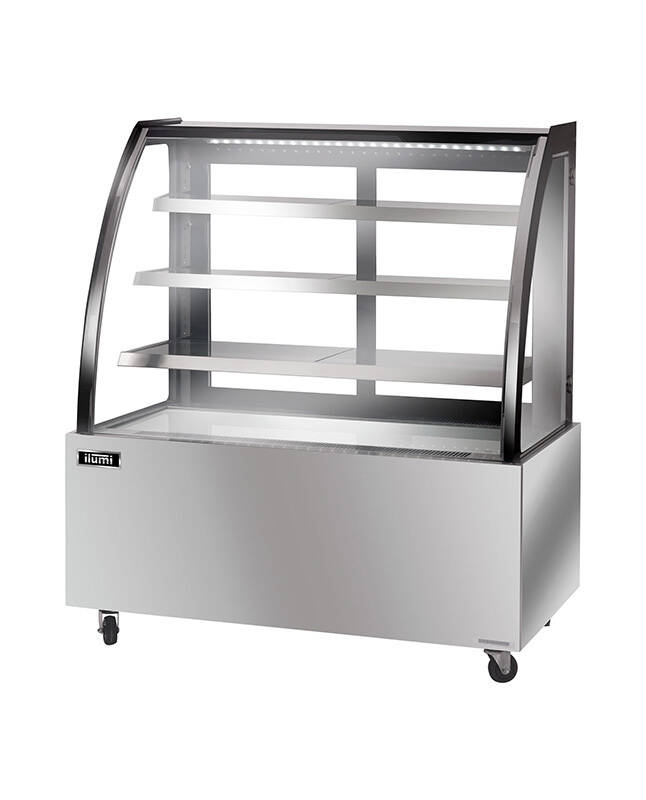 Tiendas EFE Vitrina refrigerada 1.35x1200mm 380lt vidrio curvo ilumi oferta