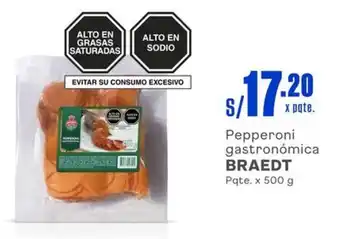 Makro Pepperoni gastronómica BRAEDT Pqte. x 500 g oferta